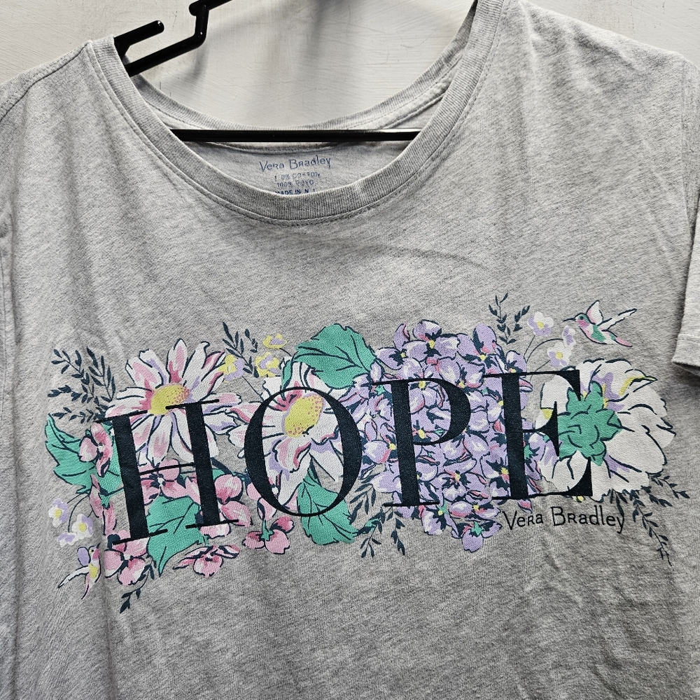 HOPE Vera Bradley Floral Design Graphic Tee Shirt Womens XL